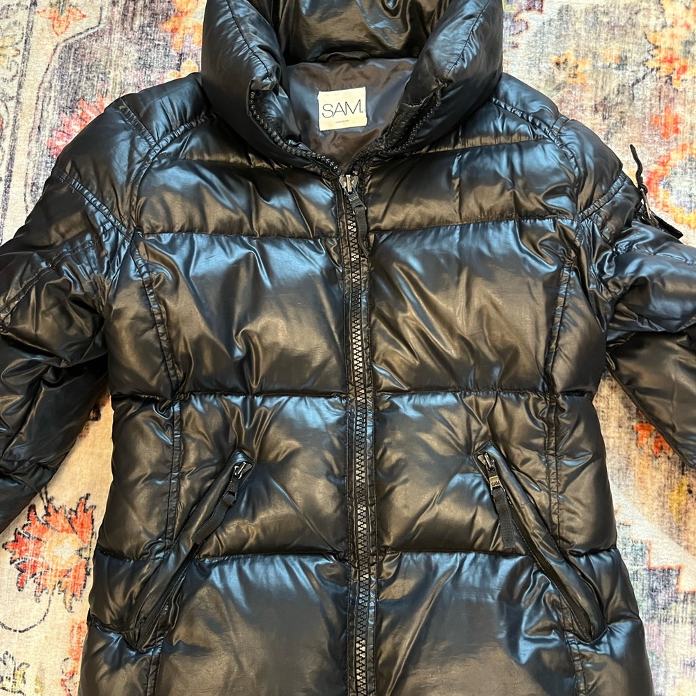 SAM Shiny Black Puffer Jacket